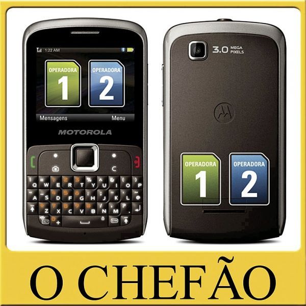 Celular Motorola Ex115 2 Chips Câmera 3.0 Teclado Qwert Fm